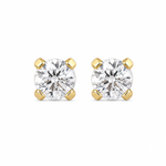 Load image into Gallery viewer, 4MM Cubic Zirconia 24K Pure Gold Plated Ear Studs For Kids