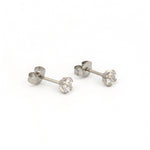 Load image into Gallery viewer, 4MM Cubic Zirconia Allergy-free Stainless Steel Ear Studs For Kids
